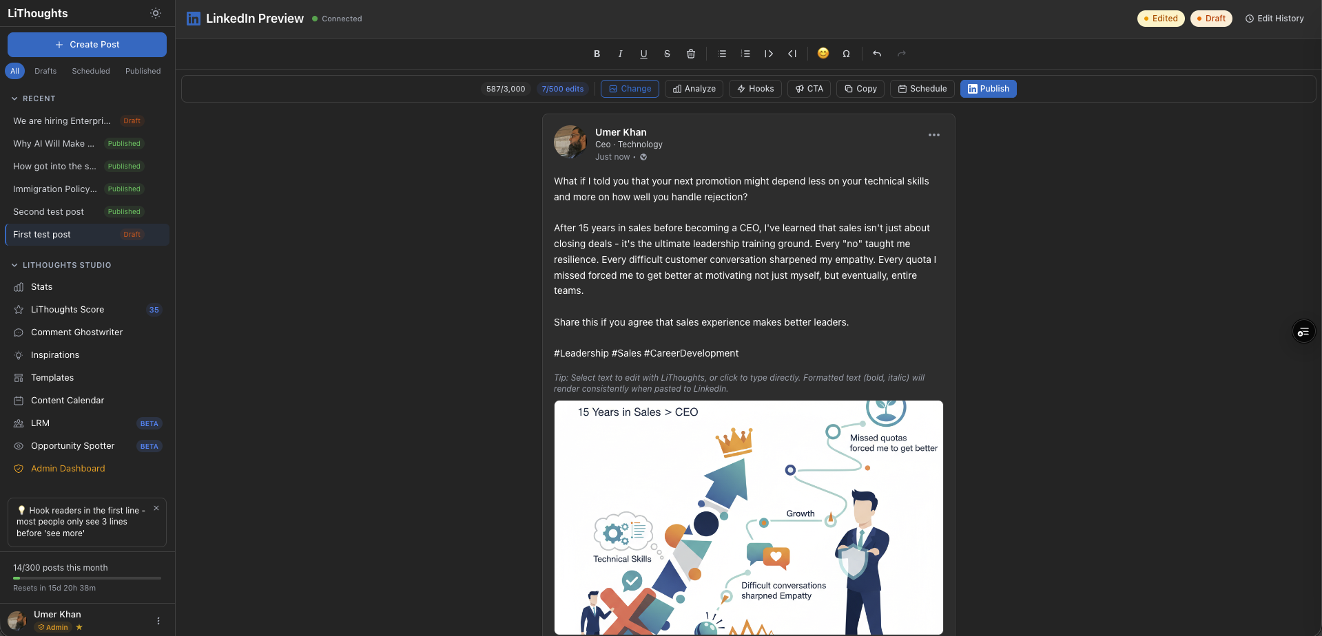 LiThoughts Dashboard
